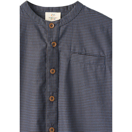 COPENHAGEN COLORS Brown/Blue Check Comb. Check Shirt W. Placket