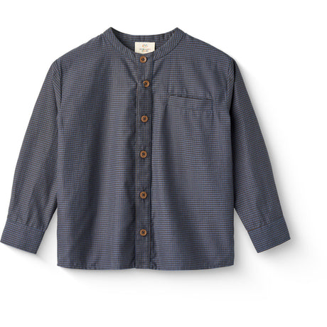 COPENHAGEN COLORS Brown/Blue Check Comb. Check Shirt W. Placket