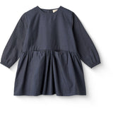 COPENHAGEN COLORS Brown/Blue Check Comb. Checkered Dress W. Backside Bow