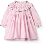 COPENHAGEN COLORS Syringa Comb. Houndstooth Frill Dress W. Embroidery