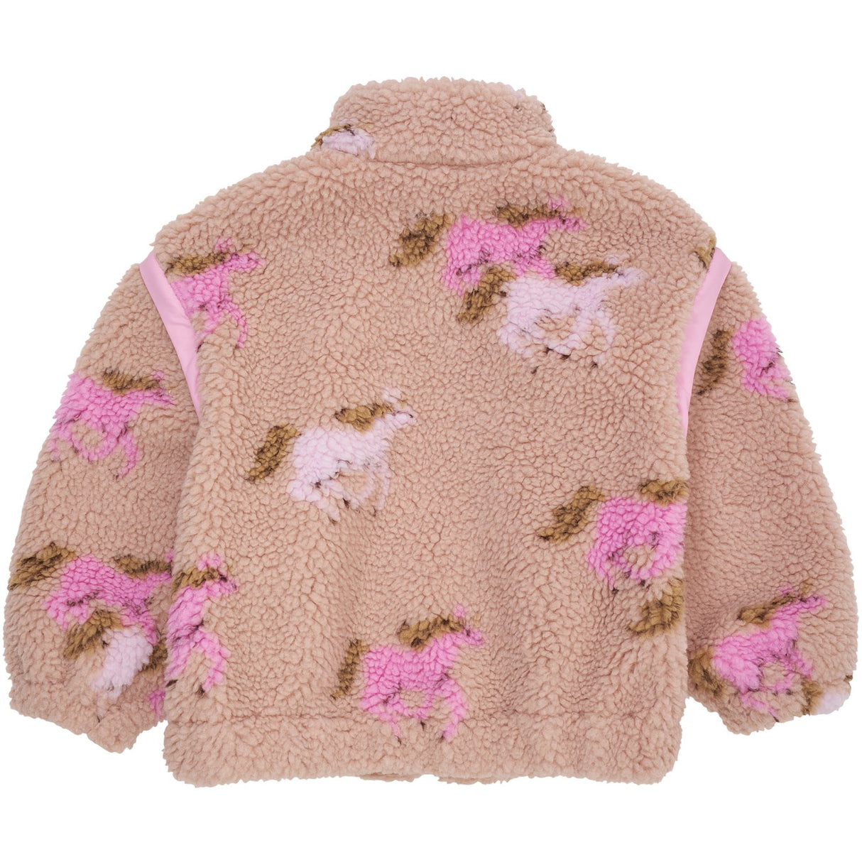 COPENHAGEN COLORS Rose/Unicorn Comb. Printed Teddy Jacket W. Removable Sleeves