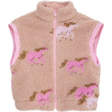 COPENHAGEN COLORS Rose/Unicorn Comb. Printed Teddy Jacket W. Removable Sleeves