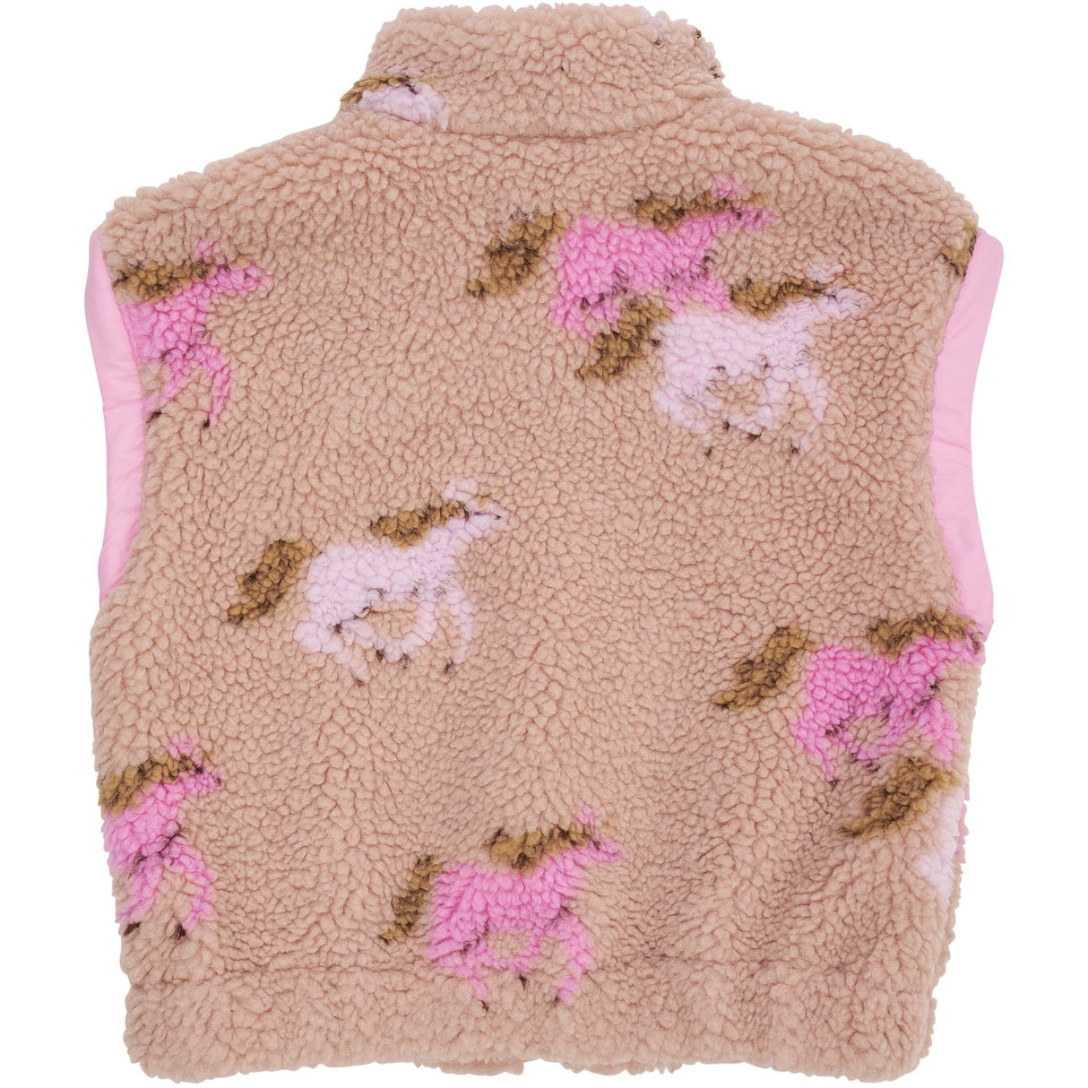 COPENHAGEN COLORS Rose/Unicorn Comb. Printed Teddy Jacket W. Removable Sleeves