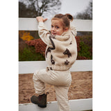 COPENHAGEN COLORS Sand/Cowboy Comb. Printed Teddy Jacket W. Removable Sleeves
