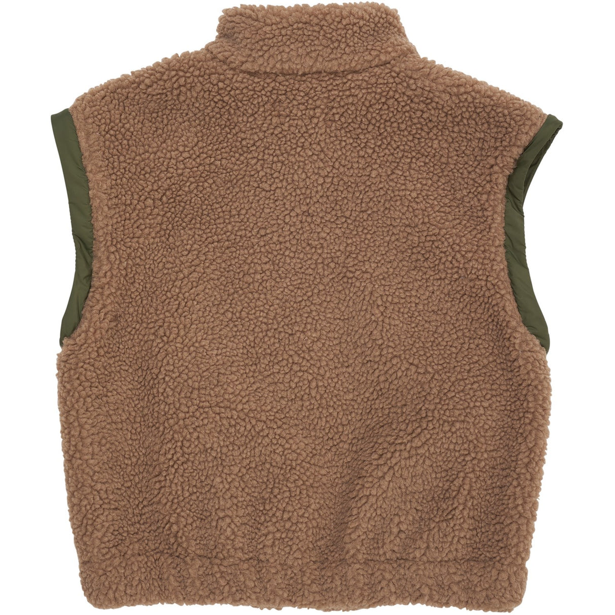 COPENHAGEN COLORS Natural/Green Comb. Teddy Jacket W. Removable Sleeves