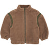 COPENHAGEN COLORS Natural/Green Comb. Teddy Jacket W. Removable Sleeves