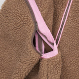 COPENHAGEN COLORS Natural/Pink Comb. Teddy Jacket W. Removable Sleeves