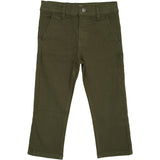 COPENHAGEN COLORS Dk Green Twill Chinos Slim - With Stretch