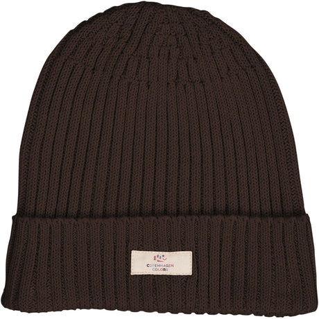 COPENHAGEN COLORS Dk Brown Cotton Knitted Classic Beanie