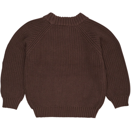 COPENHAGEN COLORS Dk.Brown Knitted Classic Rib Blouse