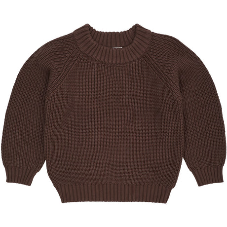 COPENHAGEN COLORS Dk.Brown Knitted Classic Rib Blouse