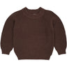 COPENHAGEN COLORS Dk.Brown Knitted Classic Rib Blouse
