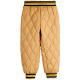 Mini Rodini Beige Ritzratz Patch Quilted Outerwear Trousers