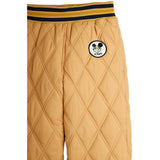 Mini Rodini Beige Ritzratz Patch Quilted Outerwear Trousers