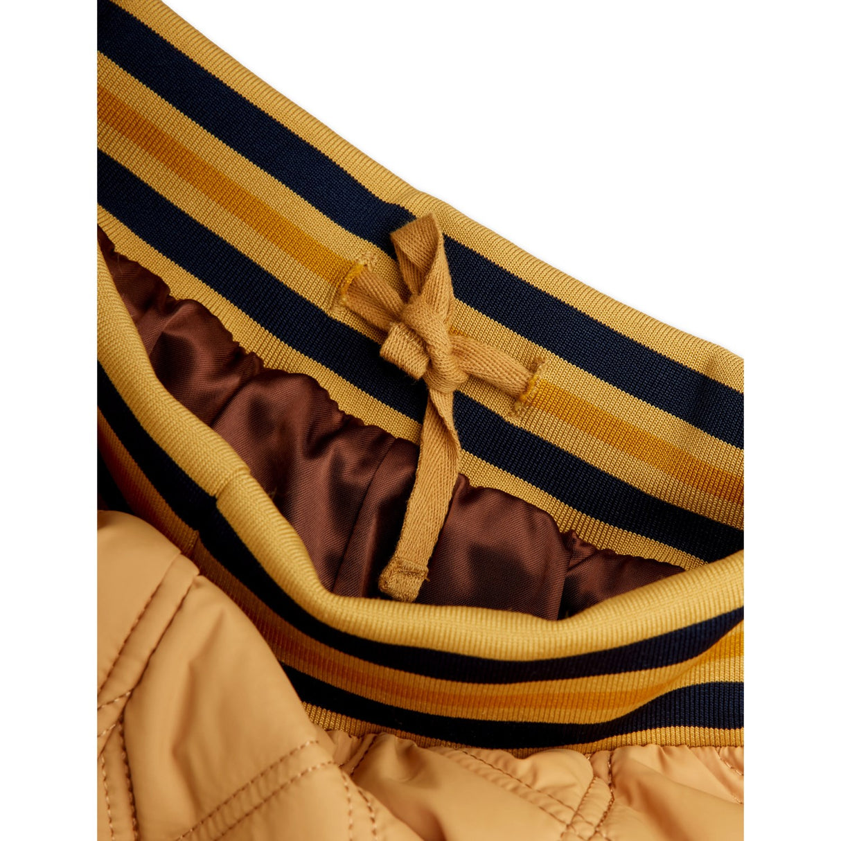 Mini Rodini Beige Ritzratz Patch Quilted Outerwear Trousers