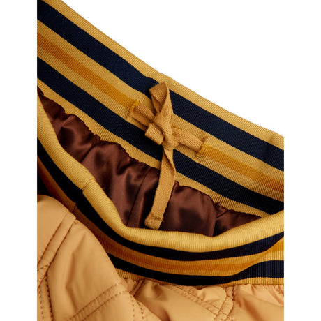 Mini Rodini Beige Ritzratz Patch Quilted Outerwear Trousers