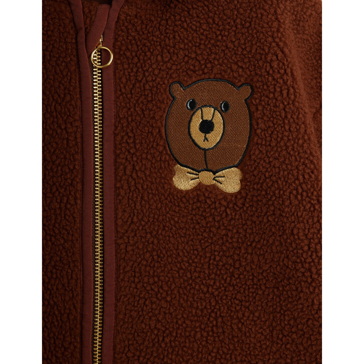 Mini Rodini Brown Bear Emb Pile Jacket