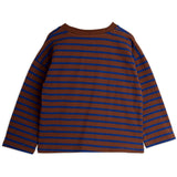 Mini Rodini Brown Stripe Bird Patch Ls Tee