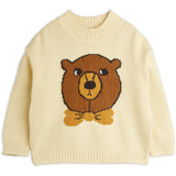Mini Rodini Off-white Bear Intarsia Knit Sweater