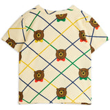 Mini Rodini Off-white Bear Check AOP Ss Tee