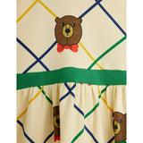 Mini Rodini Off-white Bear Check AOP Ls Dress