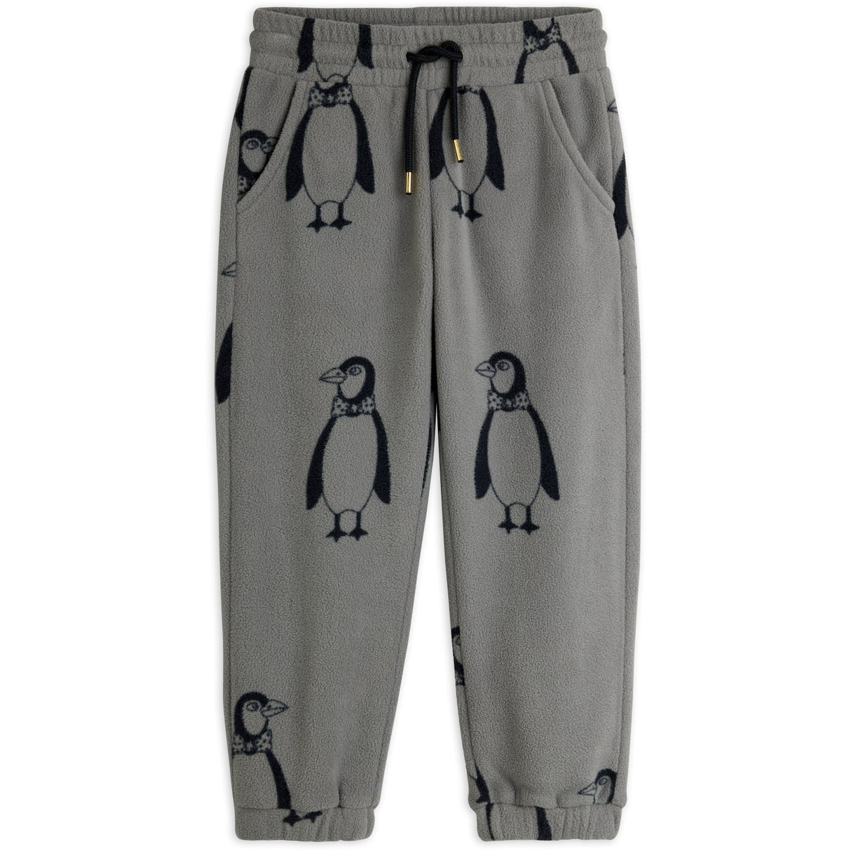 Mini Rodini Grey Penguin Fleece Trousers