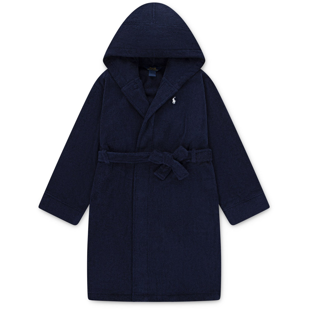 Polo Ralph Lauren Refined Navy Hooded Plush Terry Bathrob