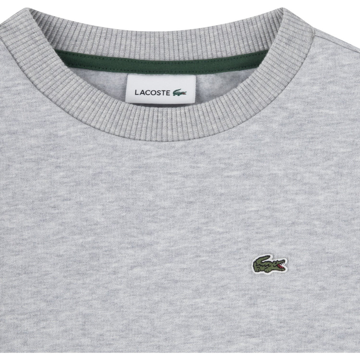 LACOSTE Argent Chine Heather Core Fleece Crew