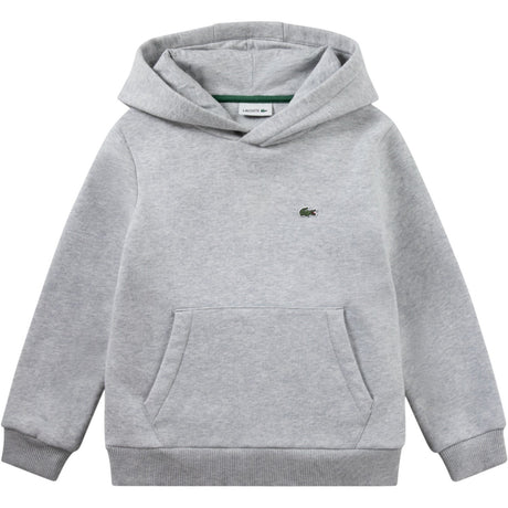 LACOSTE Argent Chine Heather Core Fleece Pullover Hoodie