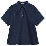 Fliink Dark Denim Blue Don Denim Ss Dress