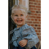 Fliink Slate Cody Check Blouse