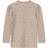 Fliink Sandshell Heart Aop Kelly Heart Ls Puff Blouse