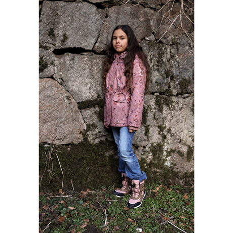 Mikk-Line Burlwood Polyester Girls Jacket AOP Floral