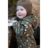 Mikk-Line Burnt Olive Polyester Baby Jacket AOP