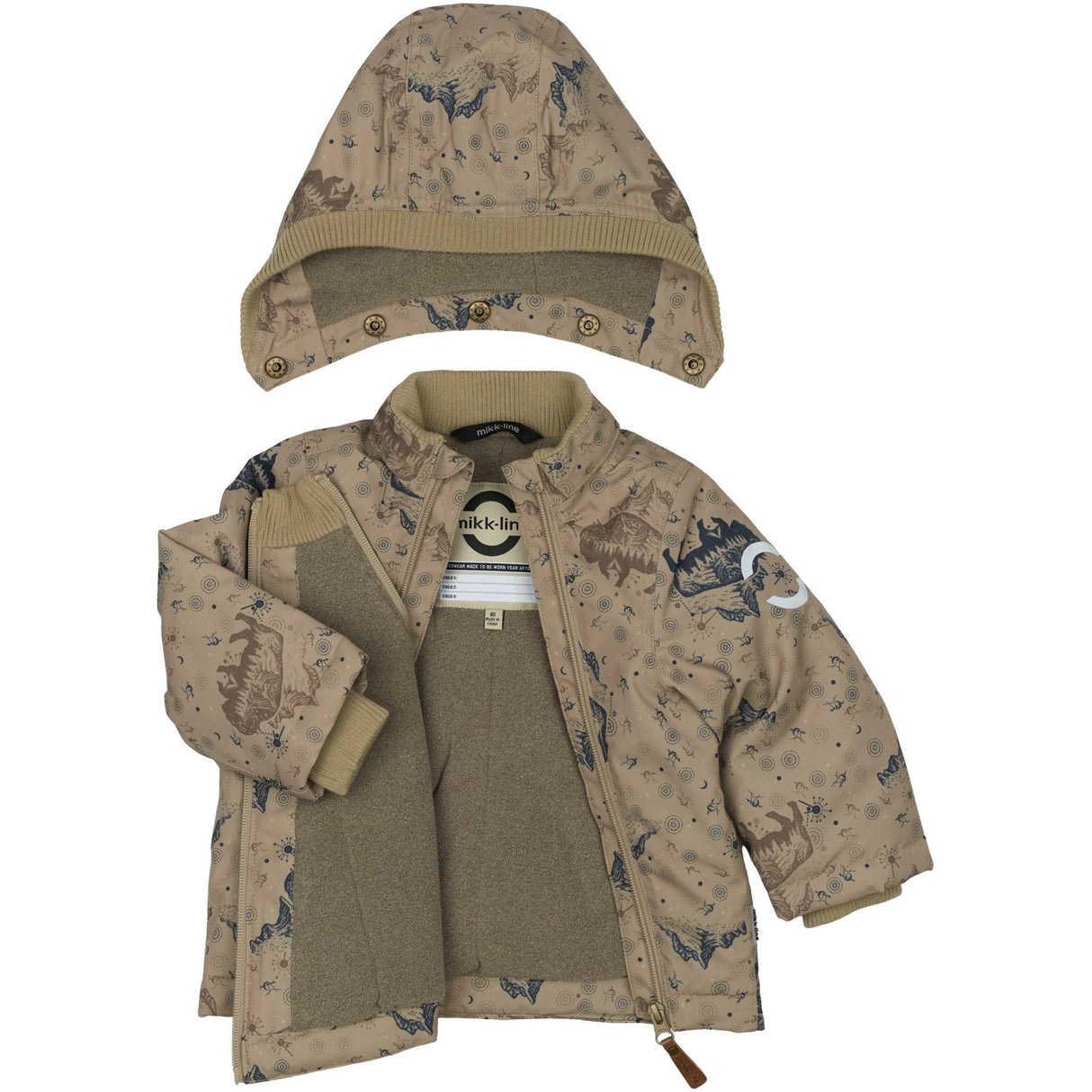 Mikk-Line Coriander Polyester Baby Jacket AOP