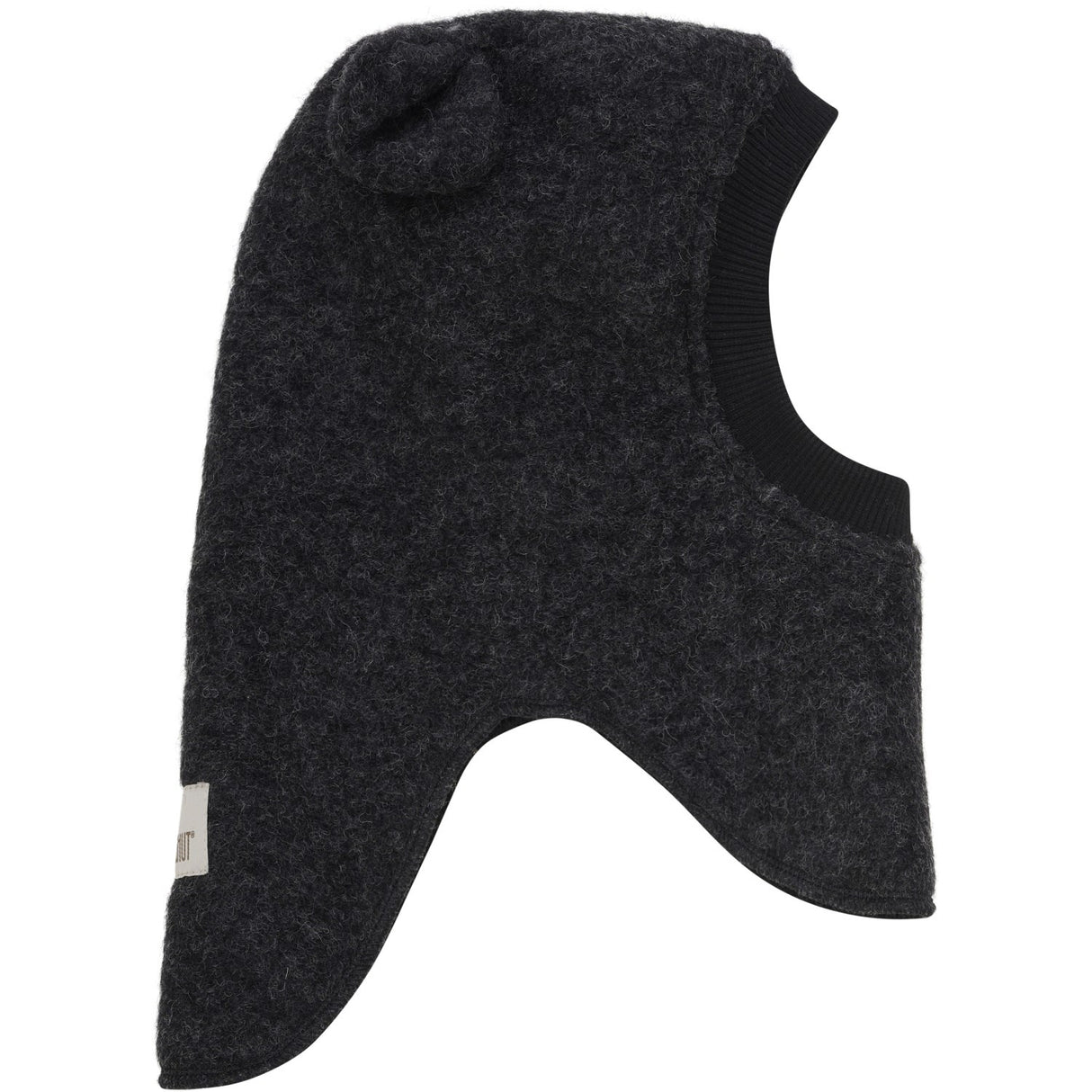 Huttelihut Dark Grey Melange Balaclava Ears Wool