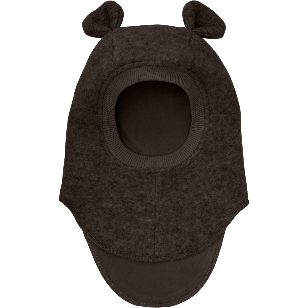 Huttelihut Dark Brown Melange Balaclava Ears Wool