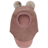 Huttelihut Burlwood Balaclava Wool Alpaca Pompoms