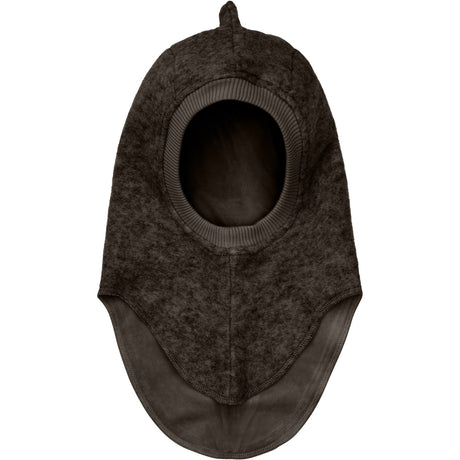 Huttelihut Dark Brown Melange Balaclava Triangles Wool