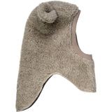 Huttelihut Camel Melange Balaclava Ears Wool Teddy
