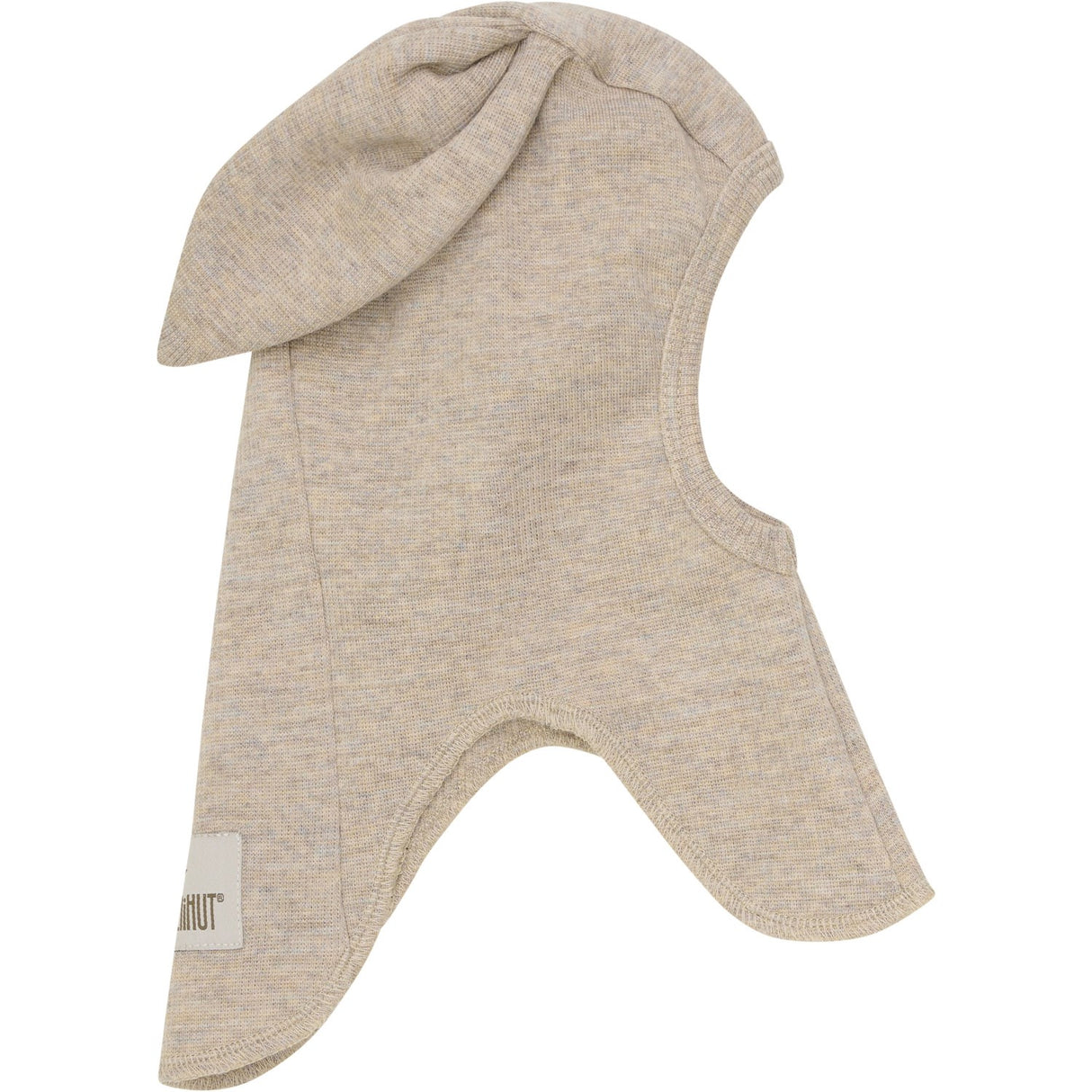 Huttelihut Camel Melange Balaclava Ears Wool Rib