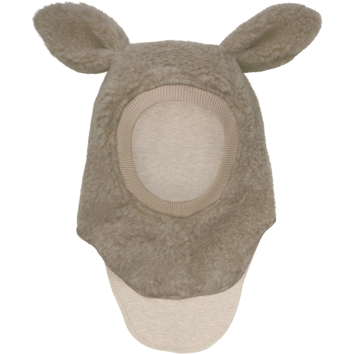 Huttelihut Camel Melange Balaclava Ears Wool Teddy