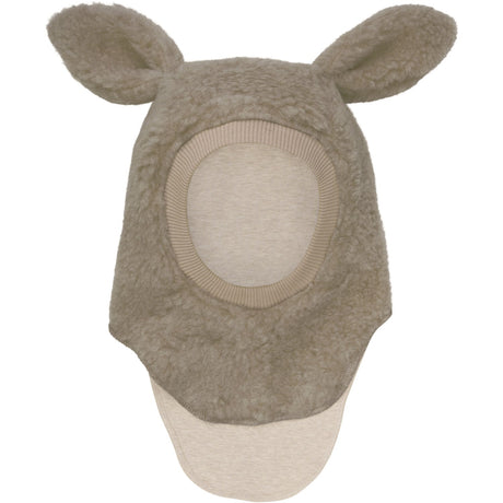 Huttelihut Camel Melange Balaclava Ears Wool Teddy