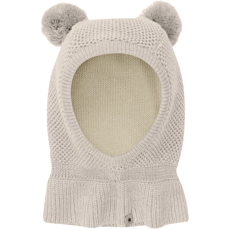 Huttelihut Sand Melange Balaclava Windstop Pompoms