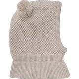Huttelihut Camel Melange Balaclava Windstop Pompoms