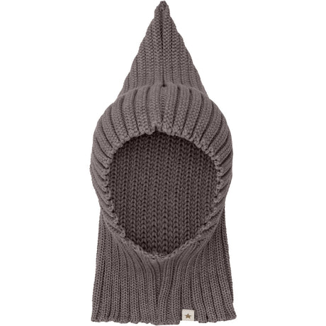 Huttelihut Brown Melange Balaclava Pixie Wool Knit