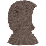 Huttelihut Brown Melange Balaclava Wool Knit