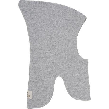 Huttelihut Light Grey Melange Balaclava Wool Knit Windstop