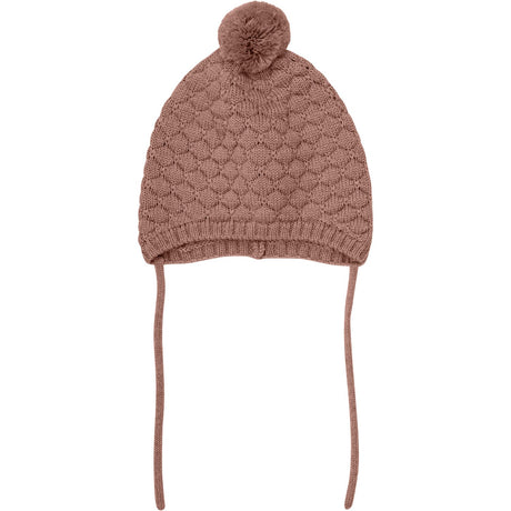 Huttelihut Burlwood Bonnet Wool Knit Pompom
