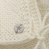 Huttelihut Off-White Bonnet Wool Knit Alpaca Pompom